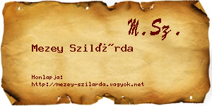 Mezey Szilárda névjegykártya